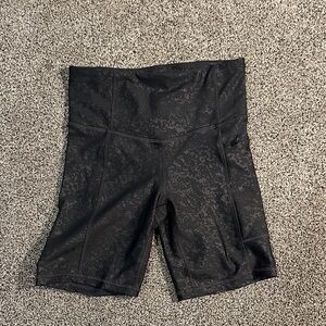 Women's Black High-Waisted Biker Shorts